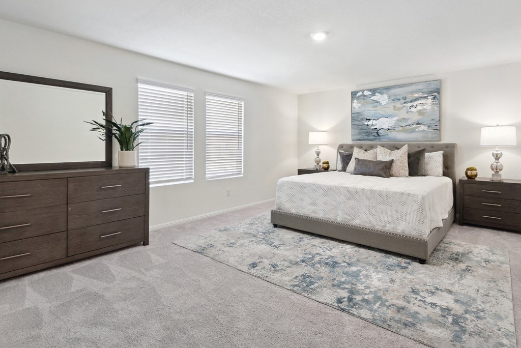 Model Master Bedroom of the Poplar floor plan, Beacon Residential