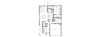 Linden - 3 Bedroom 2 Bath 1,429 Sq. Ft. Floor Plan at Presidential Heights Rental Homes in Manor, TX