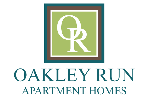 A logo with the initials GR and the words Oakley Run Apartment Homes.