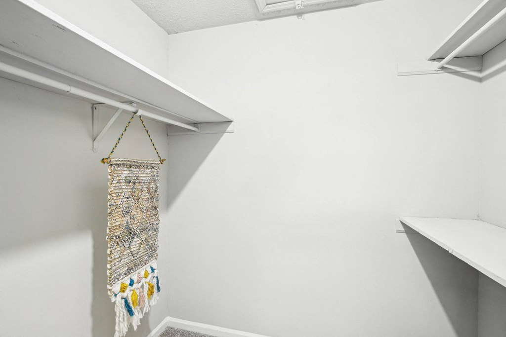 Spacious walk-in closet at Pine Village North in Smyrna, GA