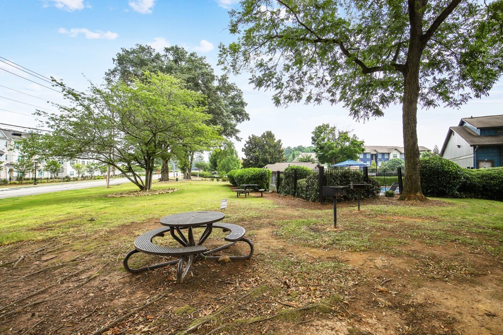 Convenient and social BBQ area at Pine Village North in Smyrna, GA