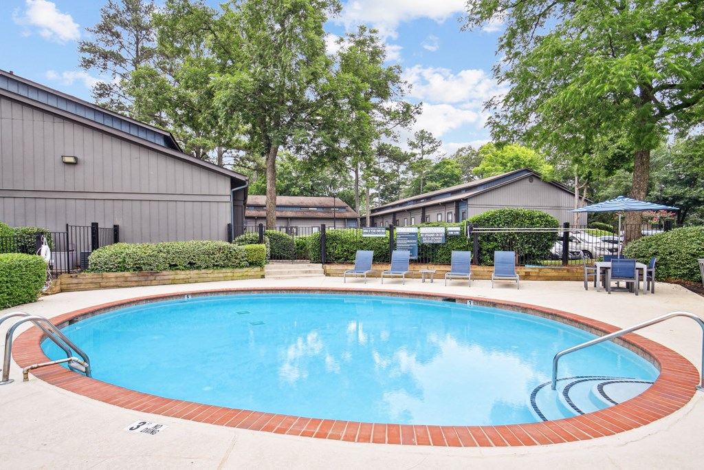 Inviting and refreshing pool area at Pine Village North in Smyrna, GA