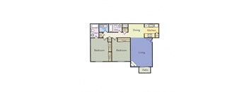Emerald floor plan of Reflections at Cherry Creek  in Aurora, CO