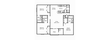 C1 2D Floorplan at Reflections in Gainesville, FL