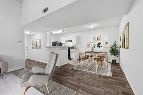 Virtually Staged dining room at Reflections in Gainesville, FL