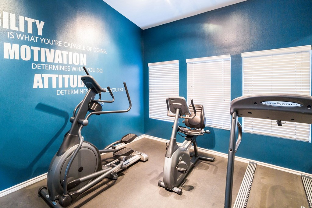 the exercise room at the house