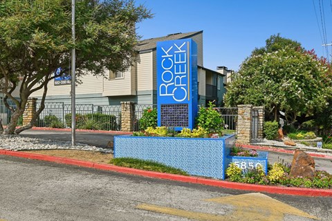 Property Sign at Rock Creek in Dallas, TX