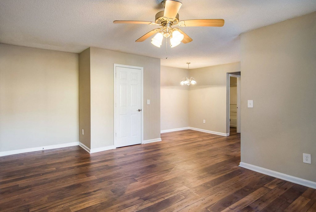 Model Living Room 2 at Stanford Village in Norcross, GA