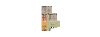 Swaney floor plan of Pavilion Apartment in Arlington, TX