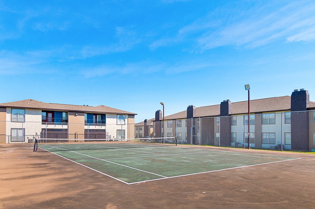 Tennis Court at Heritage Square Apartments in Waco, TX