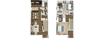 scarlet floor plan layouts of GreenVue in Richardson, TX