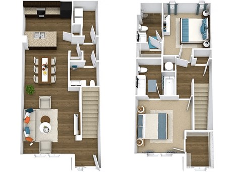 scarlet floor plan layouts of GreenVue in Richardson, TX