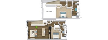carmine floor plan of GreenVue in Richardson, TX
