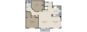 Newcastle Floor Plan at The Grand at Upper Kirby | Apartments in Houston, TX