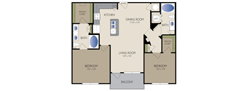 Norfolk Floor Plan at The Grand at Upper Kirby | Apartments in Houston, TX