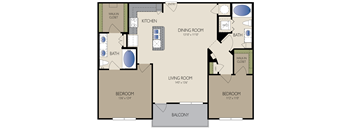 Richmond Floor Plan at The Grand at Upper Kirby | Apartments in Houston, TX