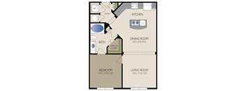 Drexel Floor Plan at The Grand at Upper Kirby | Apartments in Houston, TX