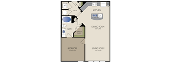 Edloe Floor Plan at The Grand at Upper Kirby | Apartments in Houston, TX