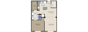 Greenbriar Floor Plan at The Grand at Upper Kirby | Apartments in Houston, TX