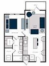 "A1" 1 Bedroom 1 Bath Floor Plan "A1" 1 Bedroom 1 Bath Floor Plan at The Alastair at Aria Village, Sandy Springs, GA