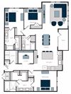 "C1" 3 Bedroom 3 Bath Floor Plan Layout "C1" 3 Bedroom 3 Bath Floor Plan Layout at The Alastair at Aria Village, Sandy Springs