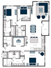 "C2" 3 Bedroom 3 Bath Floor Plan Layout "C2" 3 Bedroom 3 Bath Floor Plan Layout at The Alastair at Aria Village, Georgia