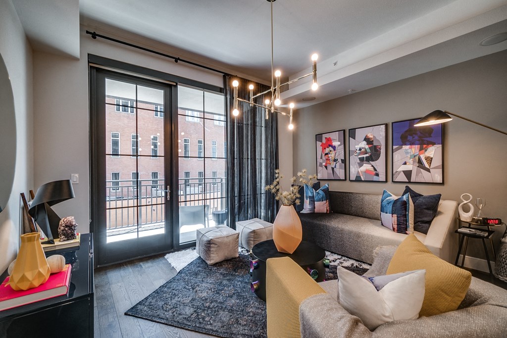 Well Lit Living Room at The Hamilton, Dallas, Texas