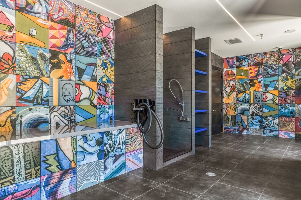 Dog Wash Station at The Hamilton at The Epic in Deep Ellum, Dallas, Texas, TX