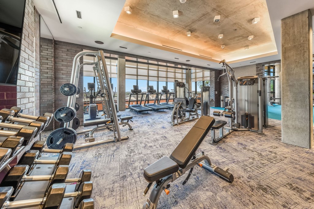 Fitness Center at The Hamilton at The Epic in Deep Ellum, Dallas, Texas, TX