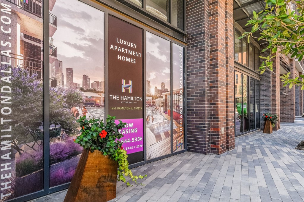 Outdoor Signage at The Hamilton at The Epic in Deep Ellum, Dallas, Texas, TX