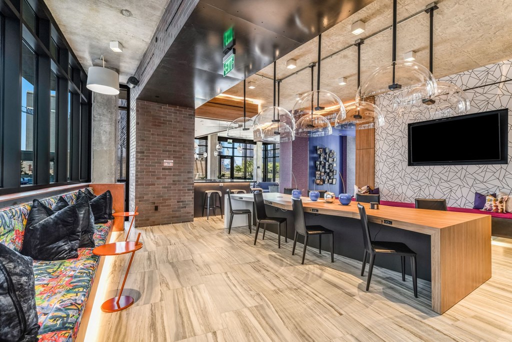 Clubhouse Interior at The Hamilton at The Epic in Deep Ellum, Dallas, Texas, TX