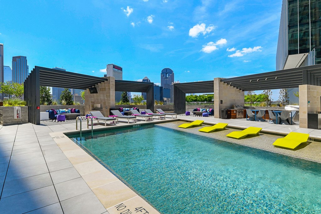 Swimming Pool at The Hamilton at The Epic in Deep Ellum, Dallas, Texas, TX