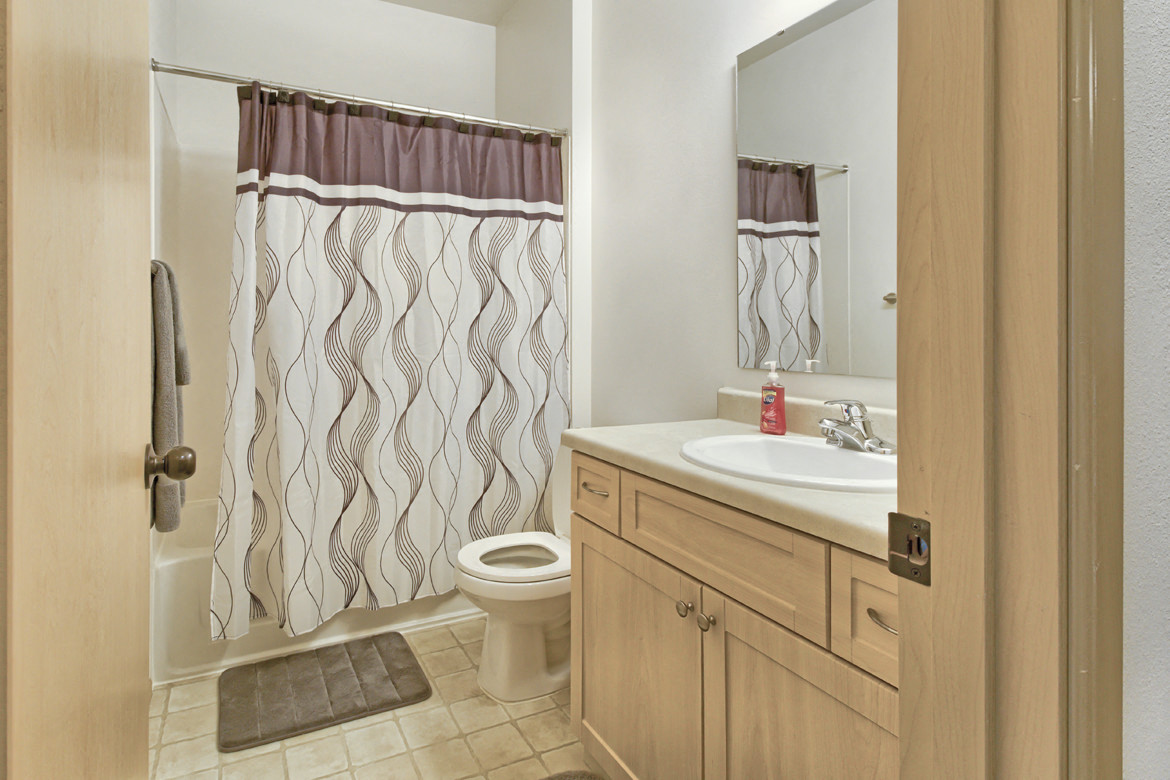 Spacious Guest Bathroom at The Madison Apartments in Olympia, Washington, WA
