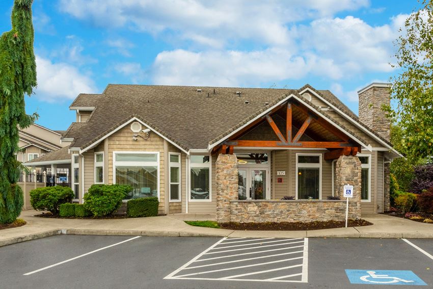 The Madison Apartments Leasing Office Exterior Leasing Office Exterior at The Madison Apartments in Olympia, Washington, WA - Photo Gallery
