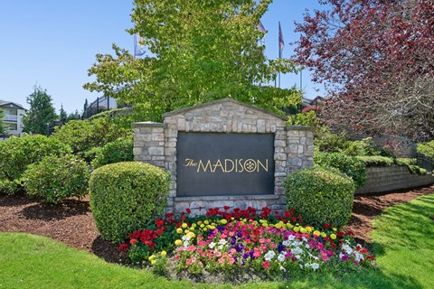 Property sign at The Madison in Olympia, WA