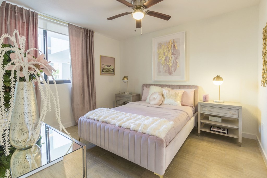 Bedroom With Expansive Windows at Twenty2 West, West Miami, FL