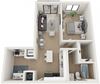 One Bed One Bath Floor Plan One Bed One Bath Floor Plan at Twenty2 West, Florida, 33155