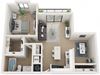 1 Bedroom 1 Bathroom Eighty9 Floor Plan 1 Bedroom 1 Bathroom Eighty9 Floor Plan at Twenty2 West, West Miami