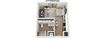0 Bed 1 Bath Floor Plan at Twenty2 West, Florida