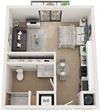 0 Bed 1 Bath Floor Plan 0 Bed 1 Bath Floor Plan at Twenty2 West, Florida