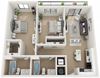 2 Bed 2 Bath Twenty4 Floor Plan 2 Bed 2 Bath Twenty4 Floor Plan at Twenty2 West, West Miami, FL