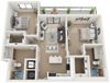 2 Bedroom 2 Bathroom Twenty5 Floor Plan 2 Bedroom 2 Bathroom Twenty5 Floor Plan at Twenty2 West, West Miami, 33155