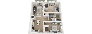 2 Bed 2 Bath Twenty6 Floor Plan at Twenty2 West, West Miami, Florida