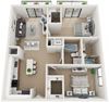 2 Bed 2 Bath Twenty6 Floor Plan 2 Bed 2 Bath Twenty6 Floor Plan at Twenty2 West, West Miami, Florida