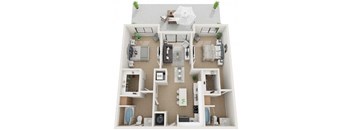 2 Bedroom 2 Bathroom Twenty7 Floor Plan at Twenty2 West, West Miami