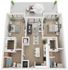 2 Bedroom 2 Bathroom Twenty7 Floor Plan 2 Bedroom 2 Bathroom Twenty7 Floor Plan at Twenty2 West, West Miami