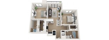 2 Bed 2 Bath Twenty8 Floor Plan at Twenty2 West, Florida