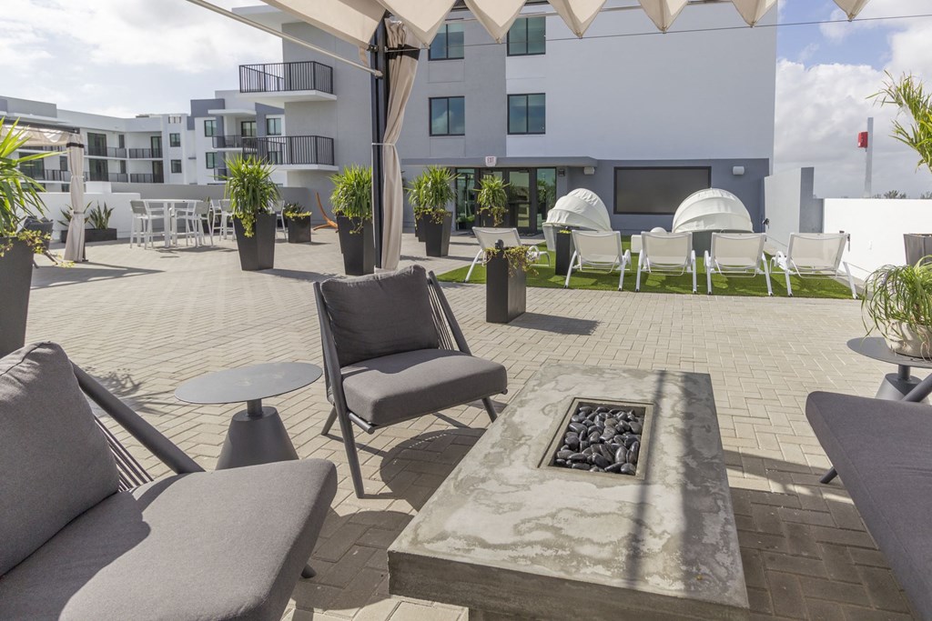 Outdoor Patio Area at Twenty2 West, West Miami, FL