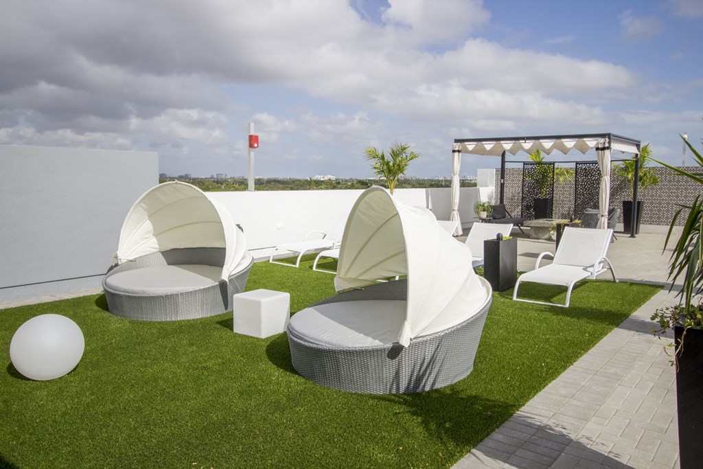 Outdoor Lounge Area at Twenty2 West, Florida, 33155