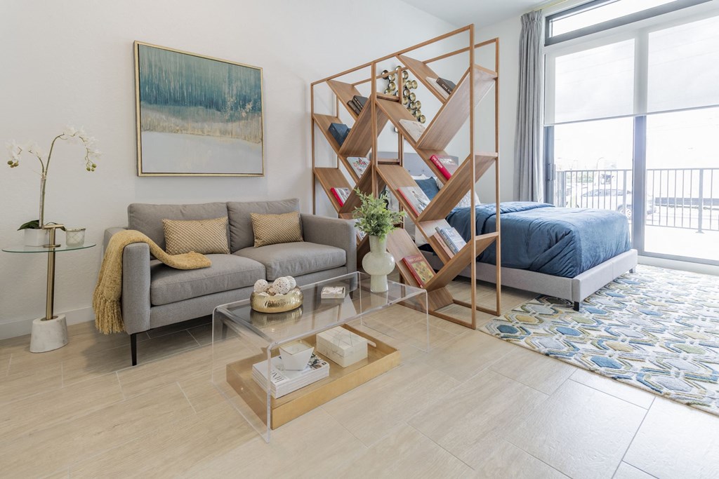 Living Room With Oversized Windows And Doors at Twenty2 West, West Miami, 33155